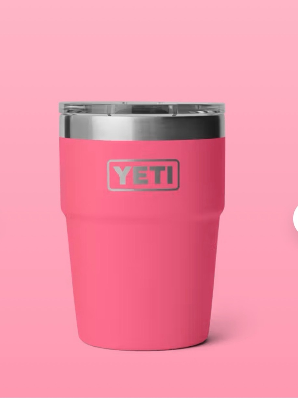YETI 16 oz Rambler Stackable Cup with MagSlider Lid In Tropical Pink